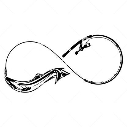 Fishing Infinity Symbol SVG