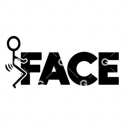 Fuck Face Stickman Decal SVG