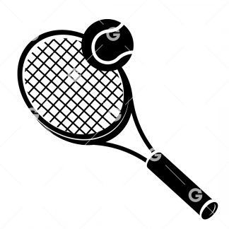 Tennis Racket and Ball SVG