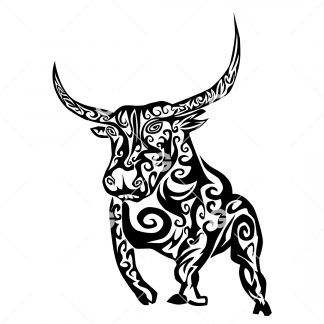 Tribal Mexican Bull SVG