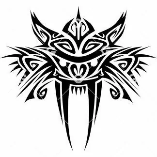 Tribal Warrior Mask SVG