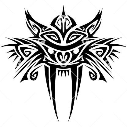 Tribal Warrior Mask SVG