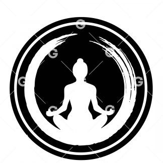 Yoga Meditation Decal SVG