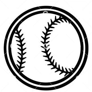 Baseball Round Decal SVG