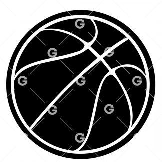 Basketball Round Decal SVG
