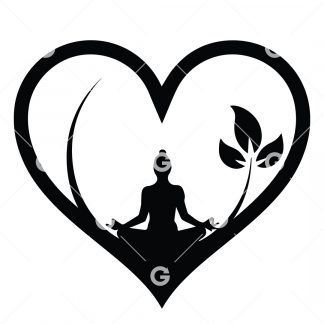 Buddha Love Heart SVG