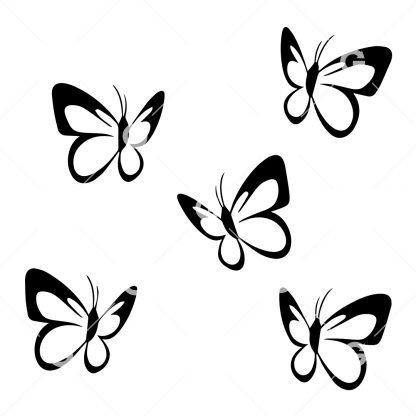 Array of Flying Butterflies SVG