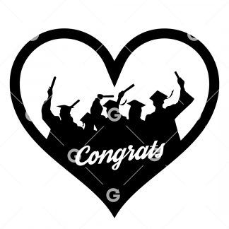 Congrats Graduation Love Heart SVG