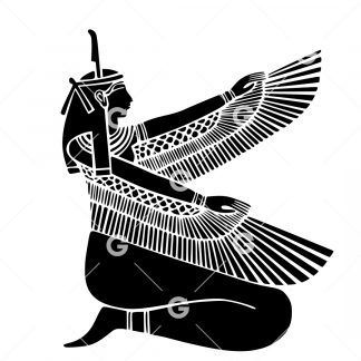 Egyptian Wing God Statue SVG