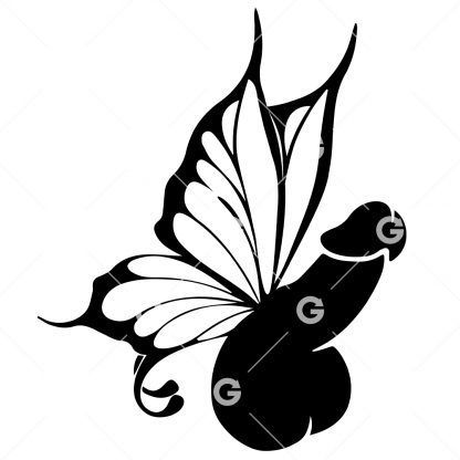 Fairy Penis with Wings SVG
