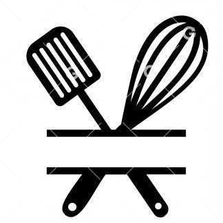 Kitchen Cooking Utensils Sign SVG