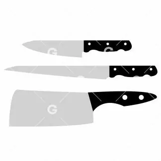Kitchen Cooking Knife Set SVG