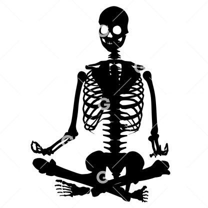 Meditation Skeleton Pose SVG