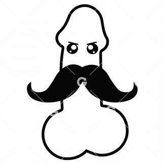 Cute Moustache Penis SVG