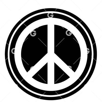 Peace Symbol Decal SVG