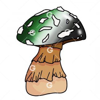 Gay Pride Green Mushroom PNG