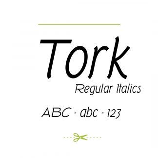 Tork Regular Italics Font
