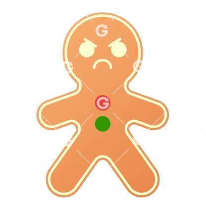 Angry Christmas Gingerbread Man SVG