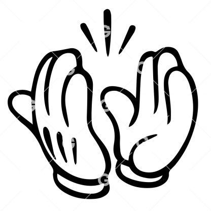 Cartoon Hands Clapping SVG