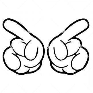 Cartoon Hands Pointing Fingers SVG