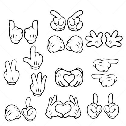 Cartoon Hands SVG Bundle