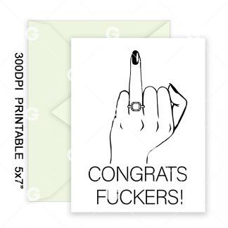 Congrats Fuckers! Wedding / Engagement Card