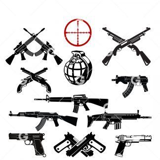 Military Guns, Rifles SVG Bundle
