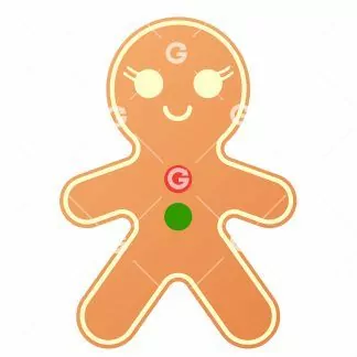 Happy Female Christmas Gingerbread Man SVG