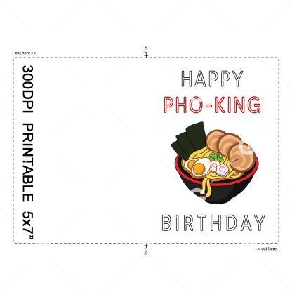 Happy Pho-King Birthday Card Example