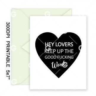 Hey Lovers Wedding Card