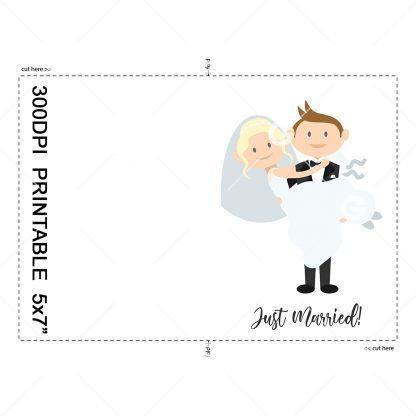 Just Married Wedding Card Example