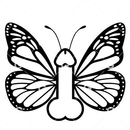 Monarch Butterfly Penis SVG