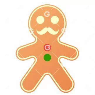 Moustache Christmas Gingerbread Man SVG