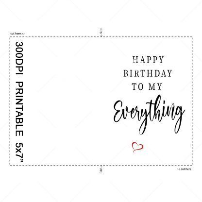 To My Everything Birthday Card Example