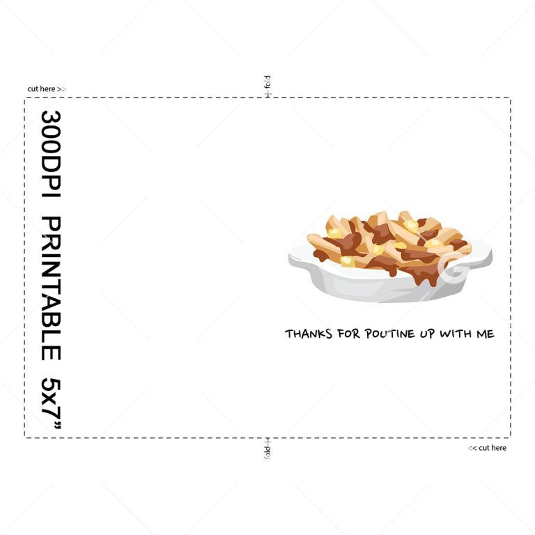Poutine Up With Me Motivational Card | SVGed