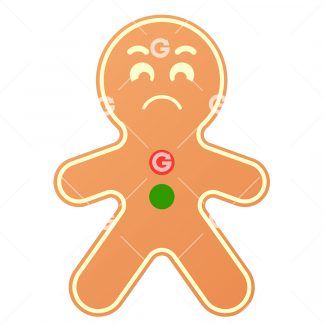 Sad Christmas Gingerbread Man SVG