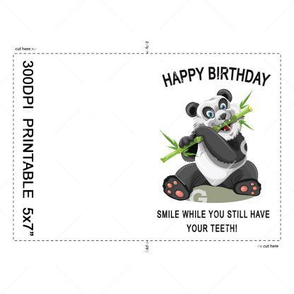 While You Still Have Your Teeth Birthday Card Example