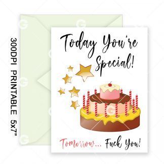 Today You're Special Birthday Card