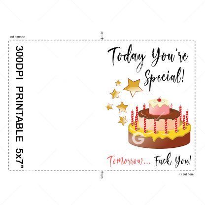 Today You're Special Birthday Card Example