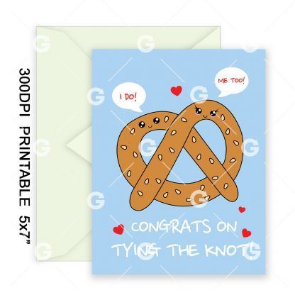 Congrats On Tying The Knot Wedding Card