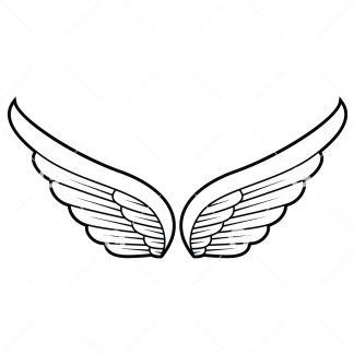 White Angel Wings SVG