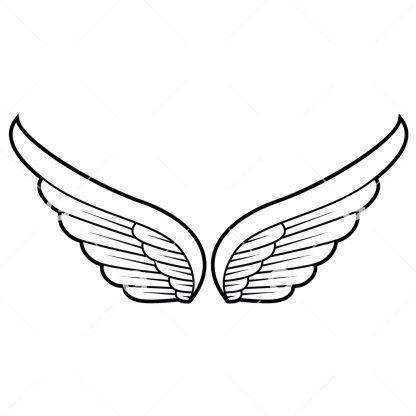 White Angel Wings SVG