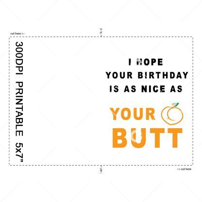 Nice As Your Butt Birthday Card Example