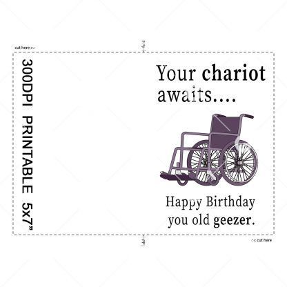 Your Chariot Awaits Birthday Card Example