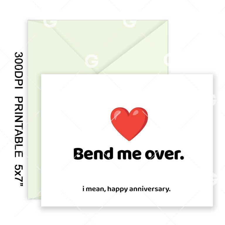 Bend Me Over Anniversary Card | SVGed
