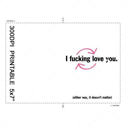 I Fucking Love You Anniversary Card Example