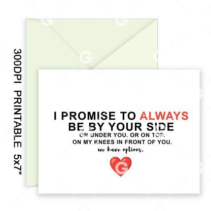 I Promise To Always Anniversary Card