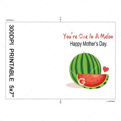 One In A Melon Mother's Day Card Example