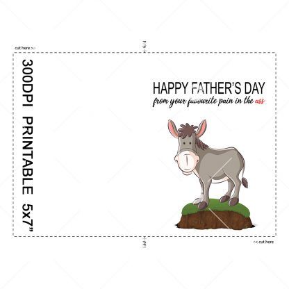 Pain In The Ass Father's Day Card Example