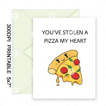 Pizza My Heart Anniversary Card